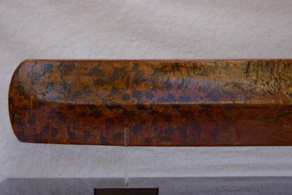 2025 Bat decoupage with mulberry paper,acrylic and protective varnish on Cricket bat with acrylic case 85x10.5 cm (2)